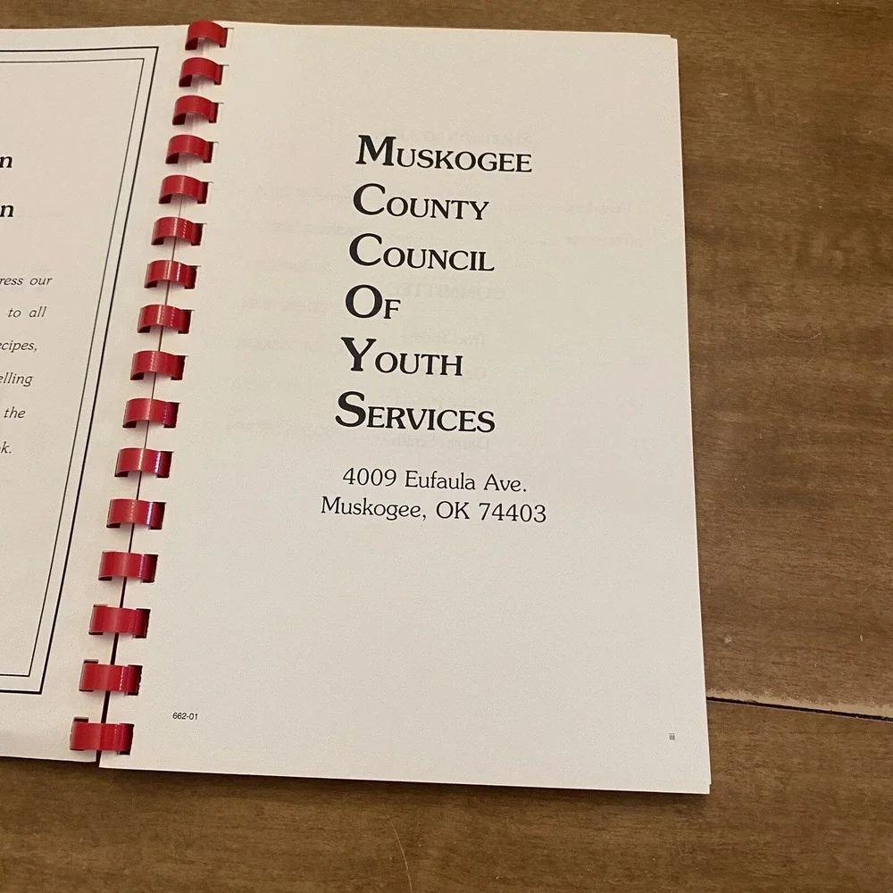 MCCOYS Muskogee Oklahoma Favorite Recipes Cookbook Vintage Comb Bound